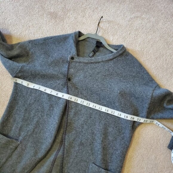 Mountain Hardwear x Cole Haan Wool Grey Asymmetric Lagenlook Cozy Cardigan S - Picture 4 of 7